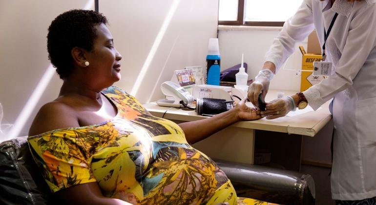 A pregnant and diabetic woman in Bahia, Brazil. A pregnant and diabetic woman in Bahia, Brazil.