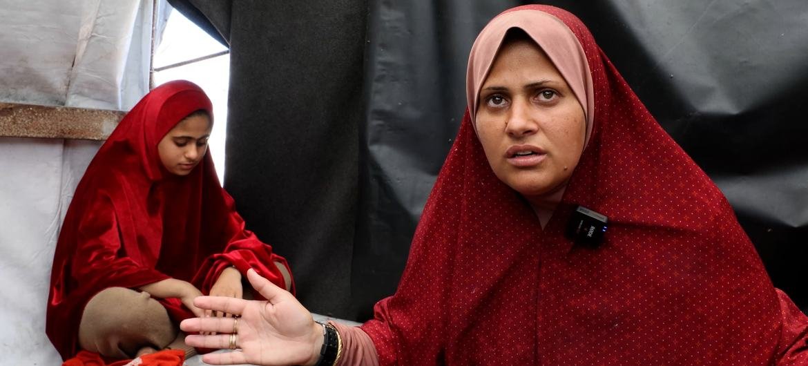 Zeinat Abu Asr describes the hardship her family is facing in Gaza.